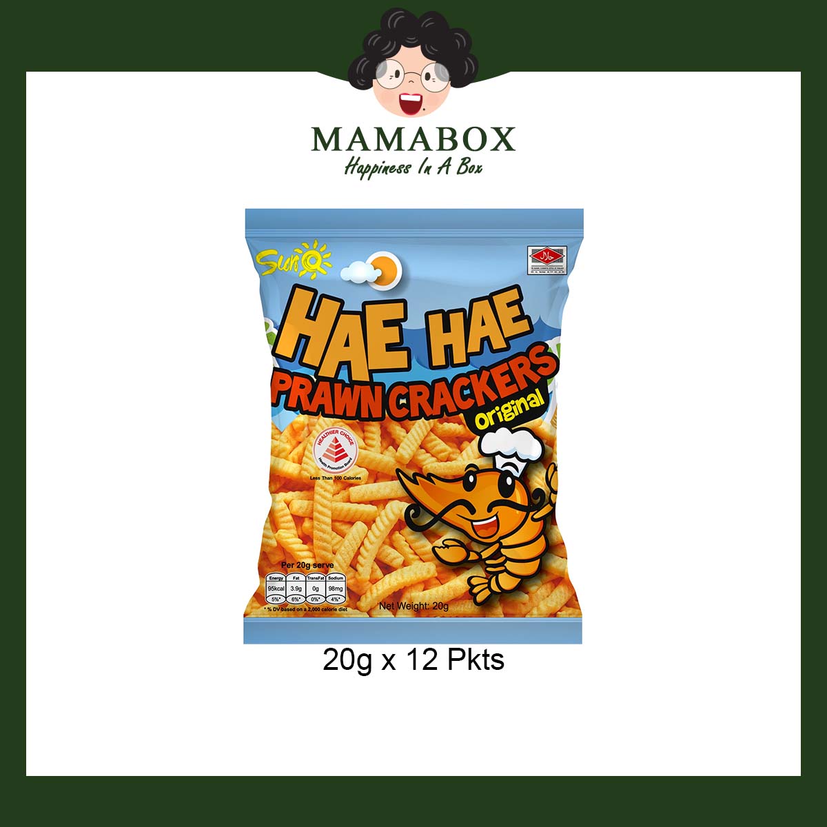 Hae Hae Prawn Crackers Original 20g
