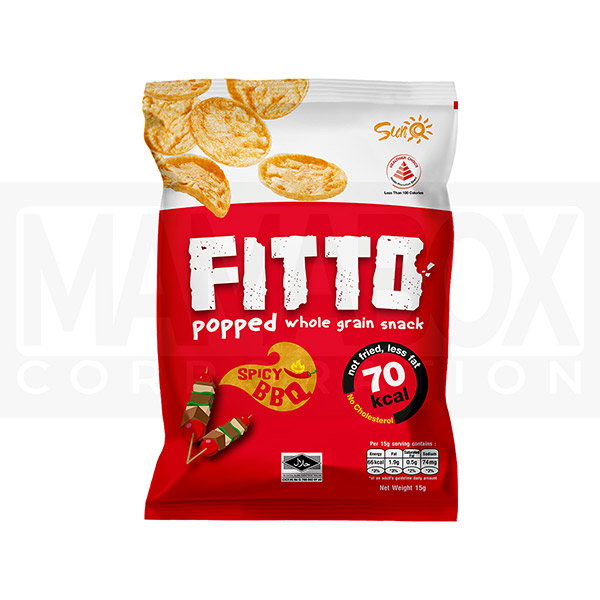 Fitto Popped Whole Grain Snack Spicy BBQ